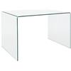 EGLEMTEK Scrivania Scrittoio da Ufficio in Vetro Curvato - Luxury Z-09 - (120 x 74 x 70 cm) Design curvo e moderno