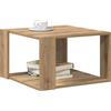 vidaXL Tavolino da salotto Rovere artigianale 51,5 x 51,5 x 30 cm | Design minimalista con spazi per immagazzinare, Basta spolverare regolarmente con un panno morbido e asciutto,