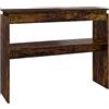 vidaXL Tavolino Consolle Rovere Fumo 102x30x80 cm in Legno Multistrato