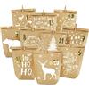 Gallop Chic Sacchetti per calendario dell'Avvento, da riempire, per calendario dell'Avvento, sacchetti di carta kraft da riempire, 24 sacchetti regalo stampati per bambini e adulti