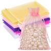 G2PLUS 50PCS Multicolore Sacchetti Organza,10x15cm Sacchetti Organza Regalo | Sacchettini Confetti con Coulisse per Matrimonio,Compleanni,Caramella Gioielli e Comunioni