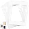 Delsen 10 Pezzi Passepartout Bianchi per Cornici Frame,Passe-partout Cartoncino Passepartout 20x30 cm (DIN A4) per Foto,Stampe Artistiche,Dipinti 1,5 mm