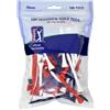 PGA Tour 100 Tee da Golf Professionali in Legno da 7 cm, Rosso, Bianco, Blu