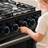 WILNIRY Copri Manopole per Fornelli Gas Universali, Copertura Piano Cottura Manopola per Fornello Sicurezza dei Bambini, Coprimanopole per Fornelli a Cucina Gas di Dimensioni (Nero-4 Pezzi)