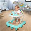 OHMG 5 in 1 Girello pieghevole per bambini, carrello di risveglio e camminata, girello, stazione di gioco elettronica rimovibile con luci e melodie, altezza regolabile, facile da riporre 6 mesi e più