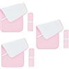 Junbyuhu Set di 3 pannolini impermeabili riutilizzabili per fasciatoio per neonati in fibra di bambù arrotolabile portatile 14 X 27 (rosa)