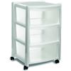 Stefanplast Cassettiera Libera 3 Cassetti, Bianca, Misure Esterne 36x38 cm, Interne 32x35 cm.