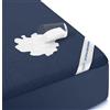 Utopia Bedding Coprimaterasso impermeabile per letto singolo, in spugna di alta qualità, 200 g/m², traspirante, stile aderente, con tasche elastiche (blu navy)