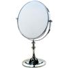 TUKA-i-AKUT TUKA Specchio Bagno per Trucco 7X Ingranditori, 8 Doppio Specchio Cosmetico Con Piedistallo, ø 20 cm Specchio da Tavolo per Trucco e Rasatura, 2 Facciate Vanity Mirror, Cromato, TKD3105-7x