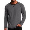 Halfword Maglietta Uomo Maniche Lunghe Collo Rotondo T Shirt | Traspirante,Elasticità,Regular Fit,Ritagliato Tshirt,Maglietta Basic,Vita quotidiana, Tempo libero, Sport, Fitness, Autunno