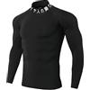 JAW REX Maglietta a compressione da uomo con colletto alto | maglietta a compressione a collo alto | Sport, Fitness | Vegeta | Orgoglio dei Saiyan in giapponese