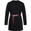 KBOPLEMQ Costume da uomo medievale vichingo, tunica da uomo a maniche corte, camicia vichinga, guerre, travestimento per carnevale cavaliere, guerriero, tunica medievale, R nero., S