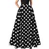 KBOPLEMQ Gonna midi da donna a pois, stile vintage anni '50, gonna a pieghe in vita elasticizzata, rockabilly, elegante gonna per feste di carnevale, Halloween, carnevale e feste