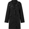Generico Trench Donna Impermeabile Leggera Giacca Antipioggia Antivento Lungo Trench | cappuccio Traspirante Giacca a Vento Raincoat per All'aperto Campeggio Trekking（Modello base e pile）