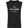 Surf Monkey Maglietta senza maniche da uomo - Cotone biologico, Nero , L