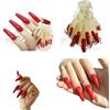 Generisch Un paio di Kigurumi sottile trasparente uomo e donna universale in lattice naturale comfort Zentai altamente elastico cosplay Halloween sexy guanti in lattice con servizio unghie