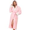UMIPUBO Accappatoio Donna Vestaglia Donna Invernale Pile Morbido Accappatoio con Cappuccio Pyjama Kimono Camice da Notte con 2 tasche, Confortevole Loungewear Vestaglia da Camera