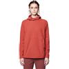Mountain Hardwear Felpa con Cappuccio da Donna Summit Grid, Marte Rosso, Medium
