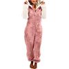 KBOPLEMQ Jumpsuits - Pigiama da donna in pile, a maniche lunghe, morbido, per la casa, invernale, caldo, onesie con cappuccio, pigiama, carino e morbido accappatoio intero