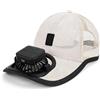 TINAYAUE Berretto da baseball unisex con ventilatore solare, traspirante, con ventola USB, 3 livelli di velocità del vento, raffreddamento per campeggio, ciclismo, corsa, viaggi, cachi (1200 mA), 56