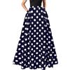 KBOPLEMQ Gonna midi da donna a pois, stile vintage anni '50, gonna a pieghe in vita elasticizzata, rockabilly, elegante gonna per feste di carnevale, Halloween, carnevale e feste