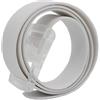 MESHIKAIER Cintura in silicone regolabile unisex in gomma con fibbia in plastica, bianco, Taglia unica