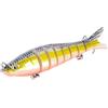 Tufgo Esche da pesca realistiche snodate da 13,7 cm, 27 g, multi-segmento con ami acuti per spigola, trota, luccio, pesce persico, walleye, crappie, lago, fiume, pesca in mare (JM034-6)