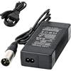 EQULIUS Caricabatterie al litio per bicicletta elettrica, 42 V, 2 A, per batteria da 36 V, scooter elettrico, e-bike, golf cart, sedia a rotelle, compatibile con presa XLR a 3 pin/connettore