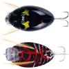 Tufgo Esche artificiali galleggianti per coleotteri, corpo duro, 3,8 cm, 4 g, con ganci, per spigola, trota, crappie, sport all'aria aperta, attrezzatura da pesca (KC008-1)