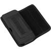 Healvian Marsupio da Cintura per Telefono 4, 7 Pollici in Nylon Nero | Design Verticale Slot per Carte, Accesso Rapido, Tracolla Regolabile per Viaggio e Uso Quotidiano
