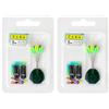 FJMQHU Set di Fagioli Spaziali per Pesca, Verde fluo, 2# (1.0-2.5# filo)