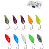 Tufgo Set di esche da pesca, 43 pezzi, design aerodinamico, lunga distanza di | Ganci spinato per una tenuta sicura, 43 colori vivaci, struttura in metallo, fusione liscia, luccioperca per spigola, trota