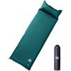 KMTNERVG Materassino autogonfiante verde con cuscino