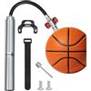 Generic Gonfiatore portatile della palla della bicicletta della lega di alluminio della pompa della gomma | Mini pompa ad aria per bicicletta, pendolari, mountain bike, equitazione, outdoor, basket, pallavolo, calcio