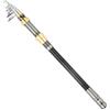 Tufgo Canna da pesca telescopica da 1,8 m, in fibra di carbonio, portatile, per surf casting, viaggi, viaggi con zaino in spalla, acqua salata, spigola, trota e pesce persico, 44 cm, chiusa