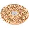 CATIEBYE Bussola Ornamentale Feng Shui in Legno di Pesco 2 Pollici | Set da 1 Pezzo, Colore Khaki, Scala in Gradi, Stile Tradizionale Compatto