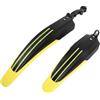 FUNOMOCYA 2 Pezzi Parafango per Mountain Bike in Pp Giallo Design Completo Posteriore e Guida Anteriore, Facile da Installare per Terreni Offroad Fangosi