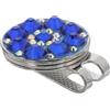 FUNNETOYU Clip per Cappello da Golf Marcatore Pallina da Golf in Lega di Zinco Vetro e Cristallo Blu Facile da Installare Leggero per Cappello