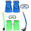 HAPINARY Set Attrezzatura per lo Snorkeling Ragazzi Maschera Sub, Occhialini e Pinne Compatte per da Spiaggia e Snorkeling
