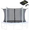 Temeemeg Rete di Sicurezza per Trampolino da 10 Piedi Rotonda di Ricambio Nera, Tessuto Resistente ai Raggi UV e Aderente per trampolini Rotondi da 10 Piedi