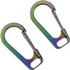 Tufgo Moschettoni in titanio, confezione da 2 chiavi per moschettoni a molla per zaino, caccia, viaggi, per mini portautensili, 30,5 x 16 mm