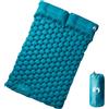 KMUNGDWG Materassino autogonfiabile con cuscino, grigio, 10,5 cm di spessore, in nylon 40D con rivestimento in TPU, impermeabile, con pompa a pedale, gonfiabile in 60-90 secondi, portatile