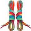 IMUSINICE Lacci per Pattini da Ghiaccio Cerati, Piatti, 213cm, 2 Pezzi | Poliestere Cerato, Gradiente Arcobaleno, per Hockey e Pattini su Pista Indoor