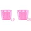Timcryxient Cestino portaoggetti portatile per bambini, rimovibile, regolabile, per mountain bike, colore rosa, 20,5 x 12,4 cm