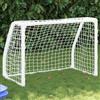 KMUNGDWG Mini porta da calcio per bambini, 2 pezzi, in metallo, 64 x 35 x 48 cm, con palla gonfiabile e pompa, per interni ed esterni