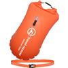 Mimoqk Boa galleggiante impermeabile, gonfiabile, borsa asciutta, portata fino a 120 kg, boa da nuoto ben visibile, con contenitore asciutto per accessori per nuotatori (arancione, rosa, verde)