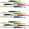 LAPYAPPE 21 Pezzi Esche Morbide da Pesca 9cm 2,6g PVC Multicolore Esca Artificiale Riutilizzabile a Coda T per attività di Pesca All'aperto Colore Casuale