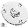 TEHAUX Tappo di Scarico per Barca in Acciaio Inox, Set Tenuta Conica | Finitura Lucida, Struttura Integrata Meccanismo Interno, per Yacht e Scomparti di Stivaggio, Colore Argento