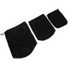 ORFOFE 3 Pezzi Stuff Sack Nero in Nylon Coulisse per Trekking | Set per Escursionismo e Campeggio, Resistente ad Abrasione e Strappi, Anti-polvere