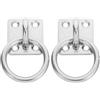 TOYANDONA 2 Piastre di Fissaggio in Acciaio Inox con Gancio ad Anello | Piastra ad occhiello quadrata resistente con anello, ganci per montaggio a soffitto in ferramenta marina, resistenti alla